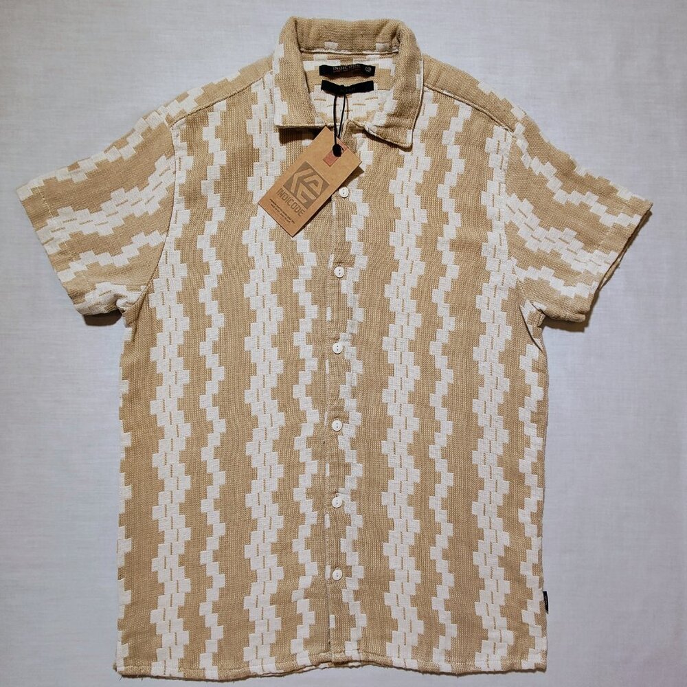 Indicode Men's Medium Button Down Short Sleeve Shirt‎ NWT